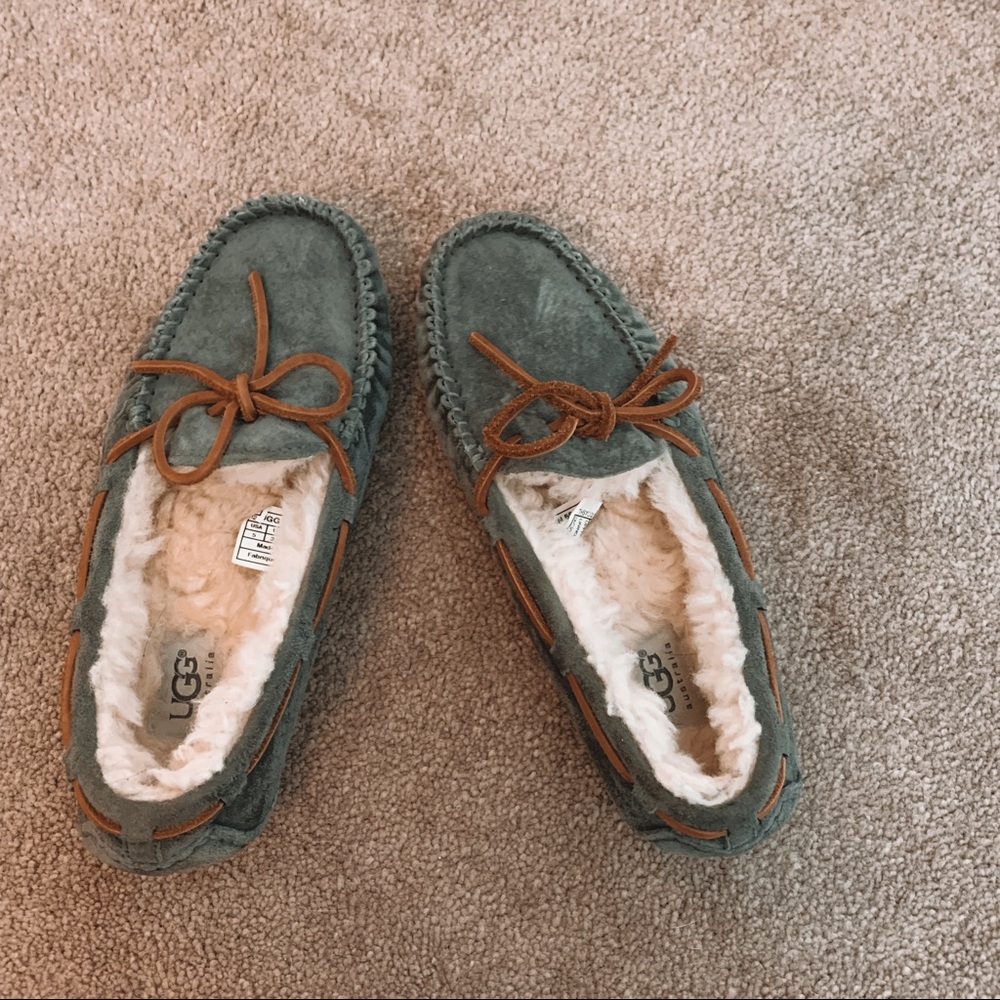 gray UGG slippers